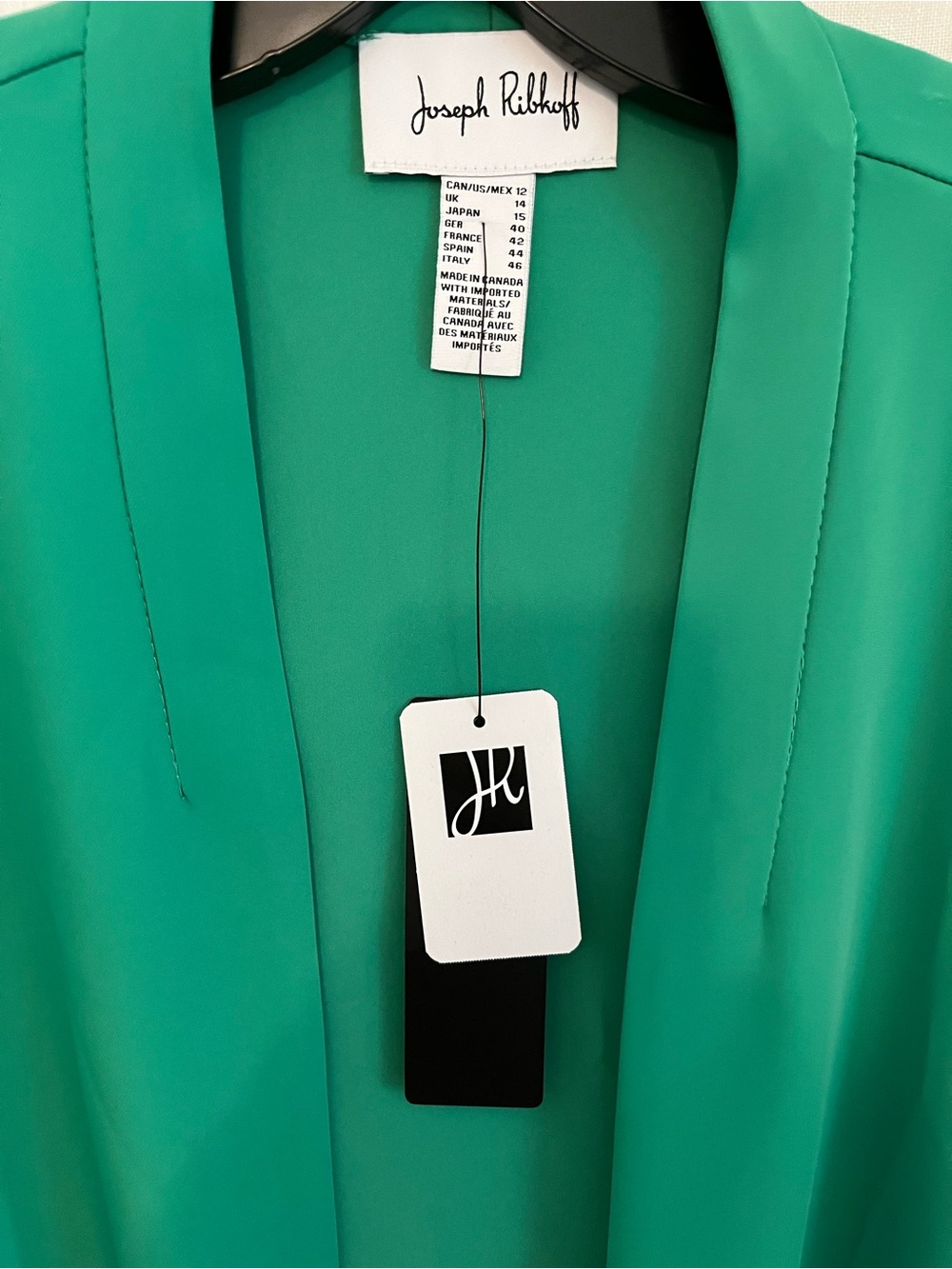 Joseph Ribkoff Emerald Open-Front Blazer Jacket - Picture 3 of 3